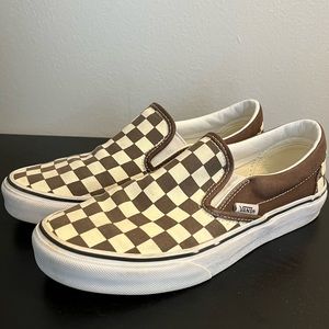 VANS Walnut Checkered Slides